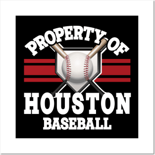 Proud Name Houston Graphic Property Vintage Baseball Posters and Art